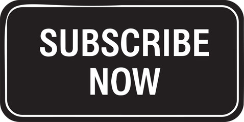 Subscribe Now text on black button with rounded corners
