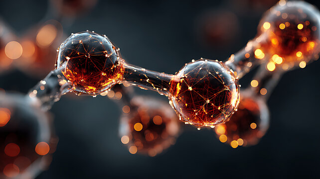 &ldquo;Glowing Fiery Molecular Orbs &ndash; Cinematic Dynamic Abstract 3D Art&rdquo;
