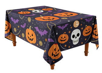 halloween-tablecloth on a isolated transparent background	