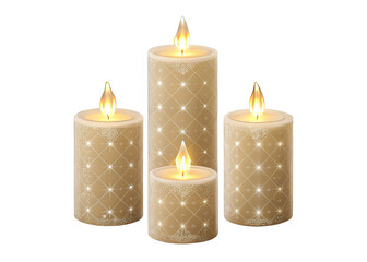 led-candles on a isolated transparent background	