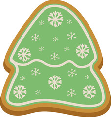 Christmas gingerbread in the shape of a Christmas tree