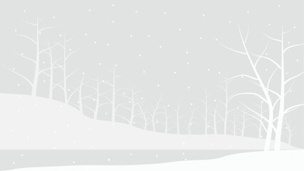 Christmas winter landscape background snow falling illustration background vector