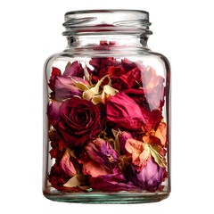 Vibrant Dried Red Rose Petals and Flowers for Potpourri - Professional Image