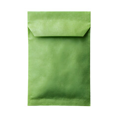 Professional Flat Lay of Blank Green Paper Sachet with Folded Design