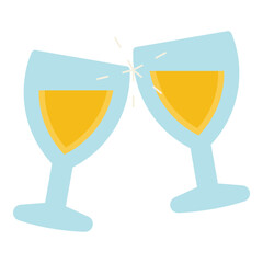 alcohol champagne cheers drinks flat icon