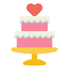 wedding cake flat icon
