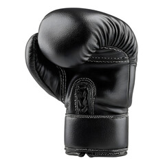 Professional High-Quality Black Boxing Glove Isolated on White Background