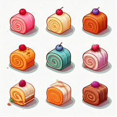 seamless pattern with chocolate cake