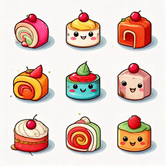 set of cake icons