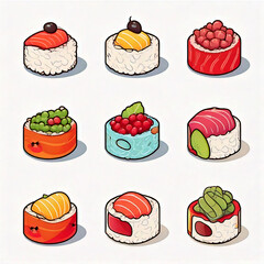 Set of sushi