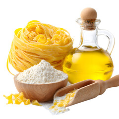 Professional Pasta and Cooking Items Isolated on White Background for Culinary Design