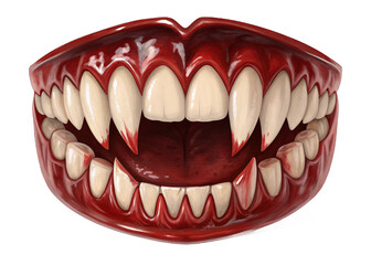 vampire-dentures on a isolated transparent background	