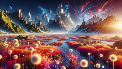 abstract fractal realms