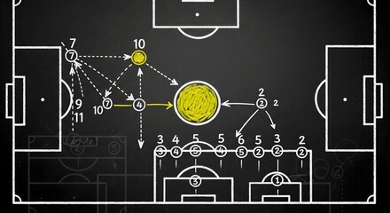 Soccer Football Strategy Tactical Playboard Analysis of Attacking Movement and Passing Options