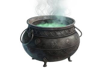 witch-s-cauldron on a isolated transparent background	