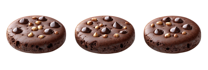 Four light brownish gray circular objects on transparent background