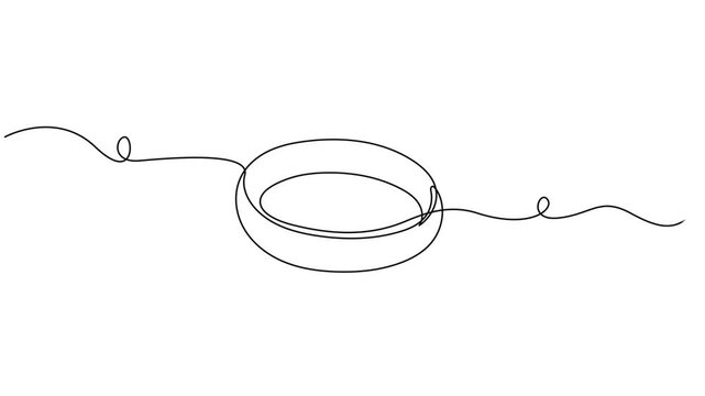 Animated self drawing of continuous line draw Wedding rings. Wedding day. Full length one line animation. 4K, Engagement, marriage. Romantic template for invitations and cards in simple linear style.