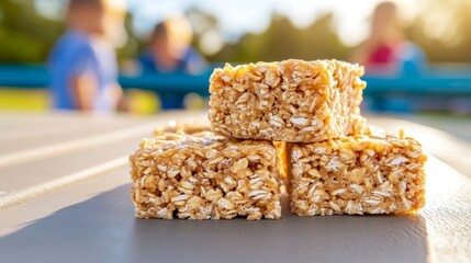 Tasty granola bars perfect for kids, nutritious snacks, and outdoor fun, promoting healthy eating habits