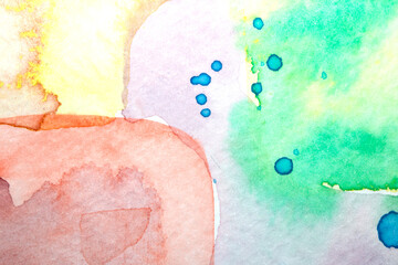 A Colourful Watercolour Paint Brush Stroke for Background © squeebcreative