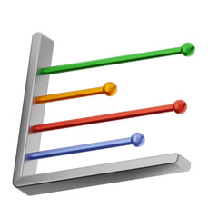3d chart diagram graph statistic infographic element