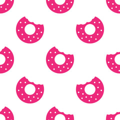 donut seamless pattern isolated on transparent background.