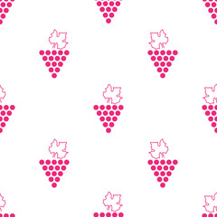 grape seamless pattern isolated on transparent background.