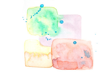 A Colourful Watercolour Paint Brush Stroke for Background