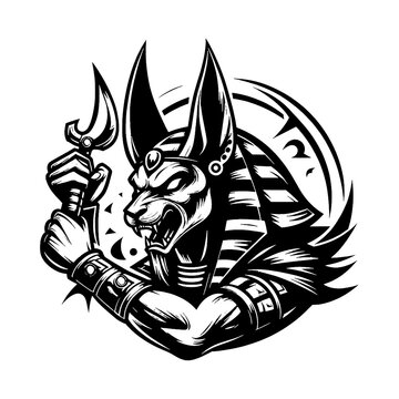 vector illustration of a ancient egyptian god