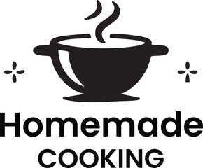 Simple House Icon Logo Vector – Home Cooking or Food Delivery Service Emblem