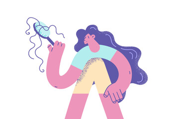 Hair loss and balding concept