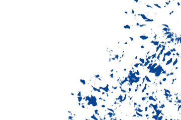 Fototapeta premium Blue abstract splash texture design element on transparent isolated background