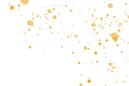 Bubbles with orange color gradient on transparent background decoration element backdrop