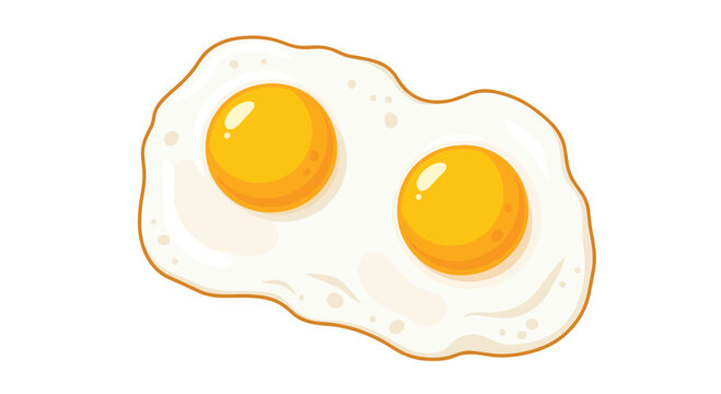 A pair of perfectly fried sunny-side up eggs makes for a classic and appealing breakfast.
