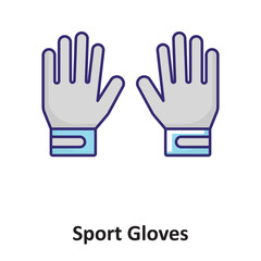 Obraz premium Sport Gloves Vector icon which can easily modify or edit
