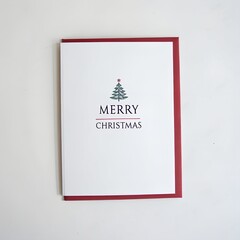 Christmas greeting card with Christmas tree