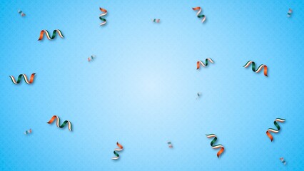 Republic day Celebration Background with Tricolor Ribbon