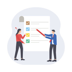 Wish List Flat Vector Illustration EPS 10 File 	