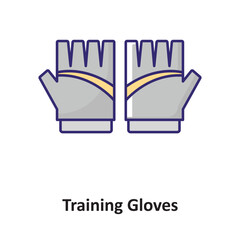 Training Gloves Vector icon which can easily modify or edit