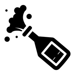 celebration champagne splash glyph icon © agusraharj