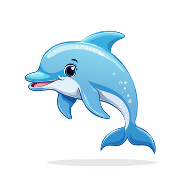 Delphin - Cartoon Comic Stil