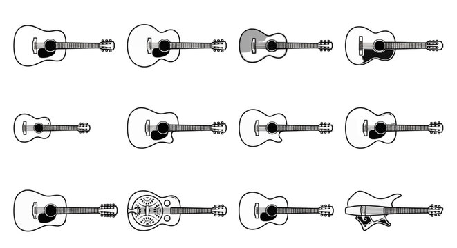 Acoustic Guitar Variation Shapes