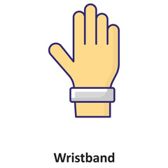 Obraz premium Wristband Vector icon which can easily modify or edit