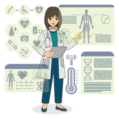 Future Health & Biotech illustration vector 
