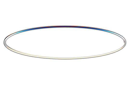 chrome oval frame
