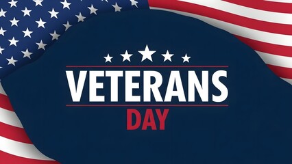 Remember Veterans Day with patriotic American flag design background