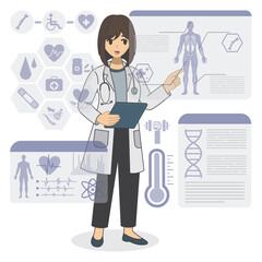 Future Health & Biotech illustration vector 
