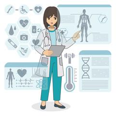 Future Health & Biotech illustration vector 
