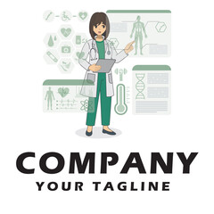 Future Health & Biotech logo vector illustration editable
