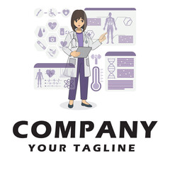 Future Health & Biotech logo vector illustration editable
