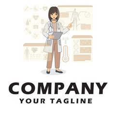 Future Health & Biotech logo vector illustration editable
